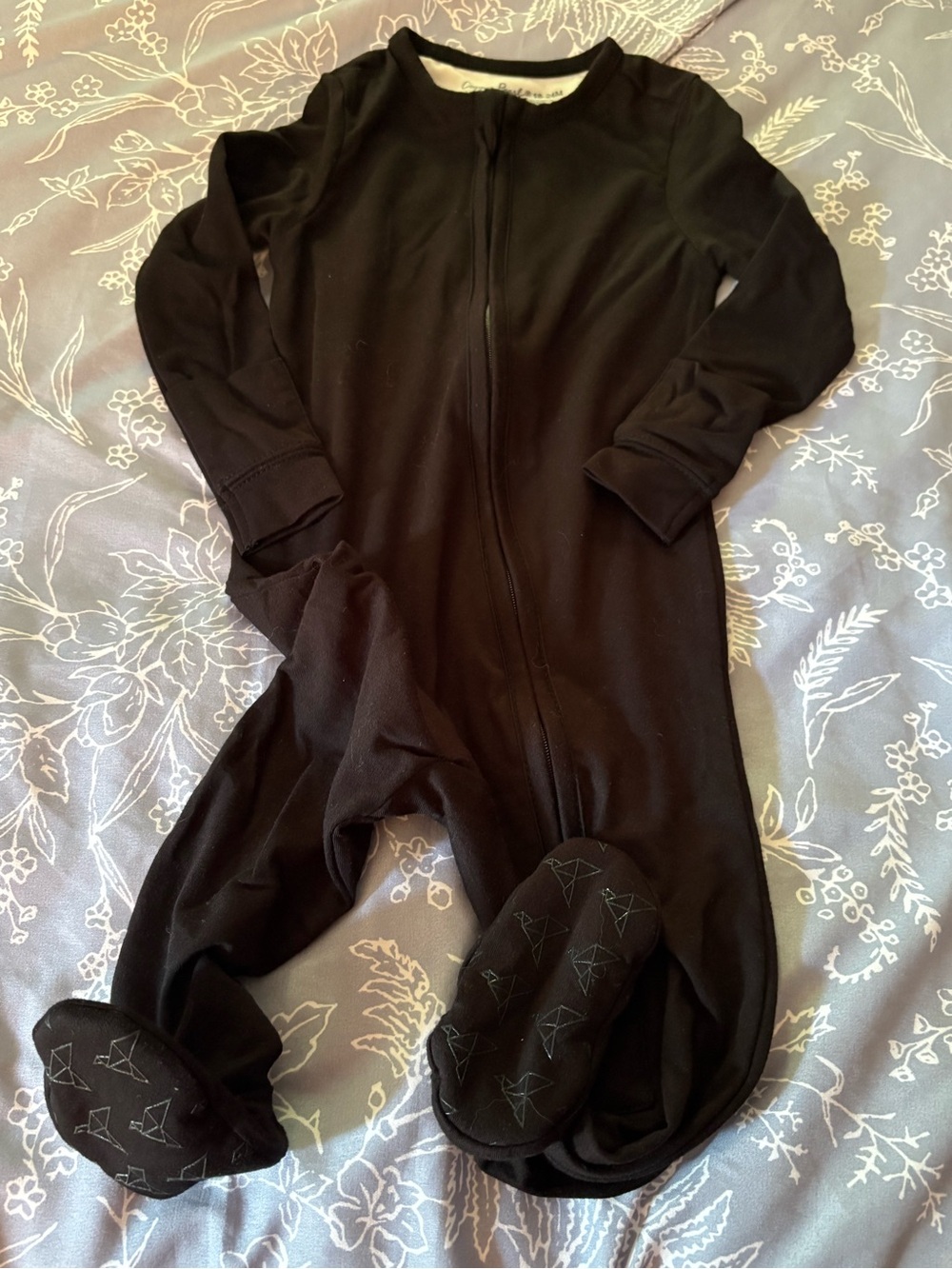 Copper Pearl Footed One-Piece Zip Pajama